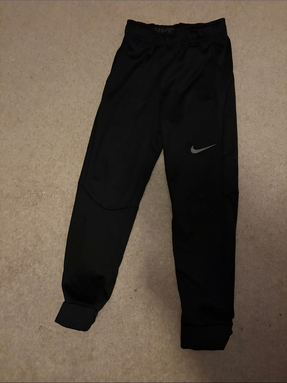 Nike Kids Black Jogger Sweatpants with Reflective Swoosh